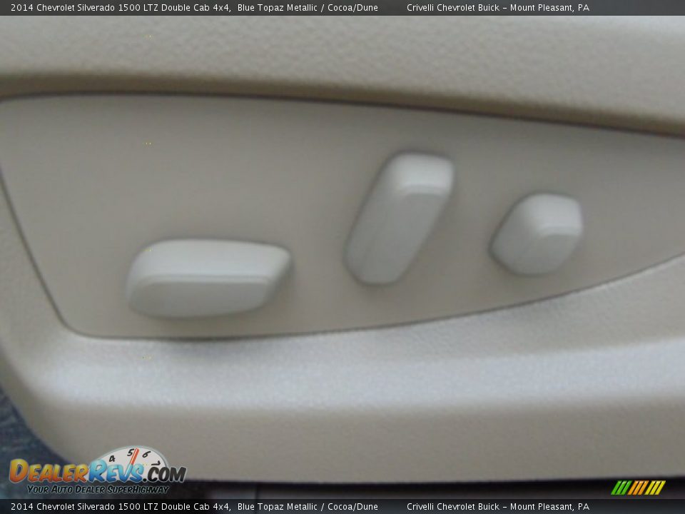 2014 Chevrolet Silverado 1500 LTZ Double Cab 4x4 Blue Topaz Metallic / Cocoa/Dune Photo #14