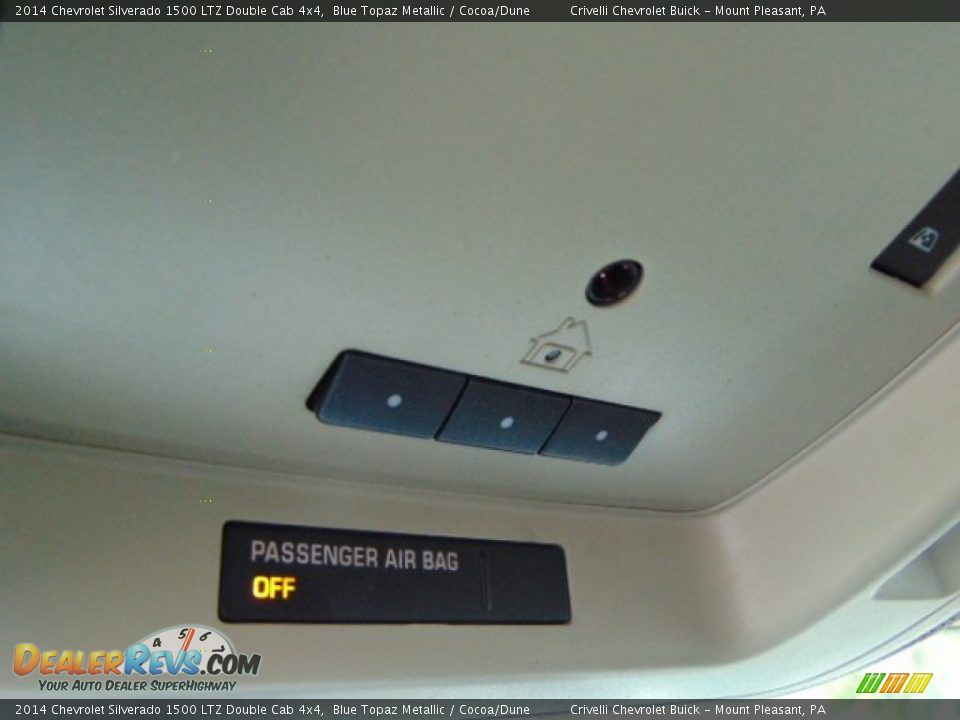 2014 Chevrolet Silverado 1500 LTZ Double Cab 4x4 Blue Topaz Metallic / Cocoa/Dune Photo #15