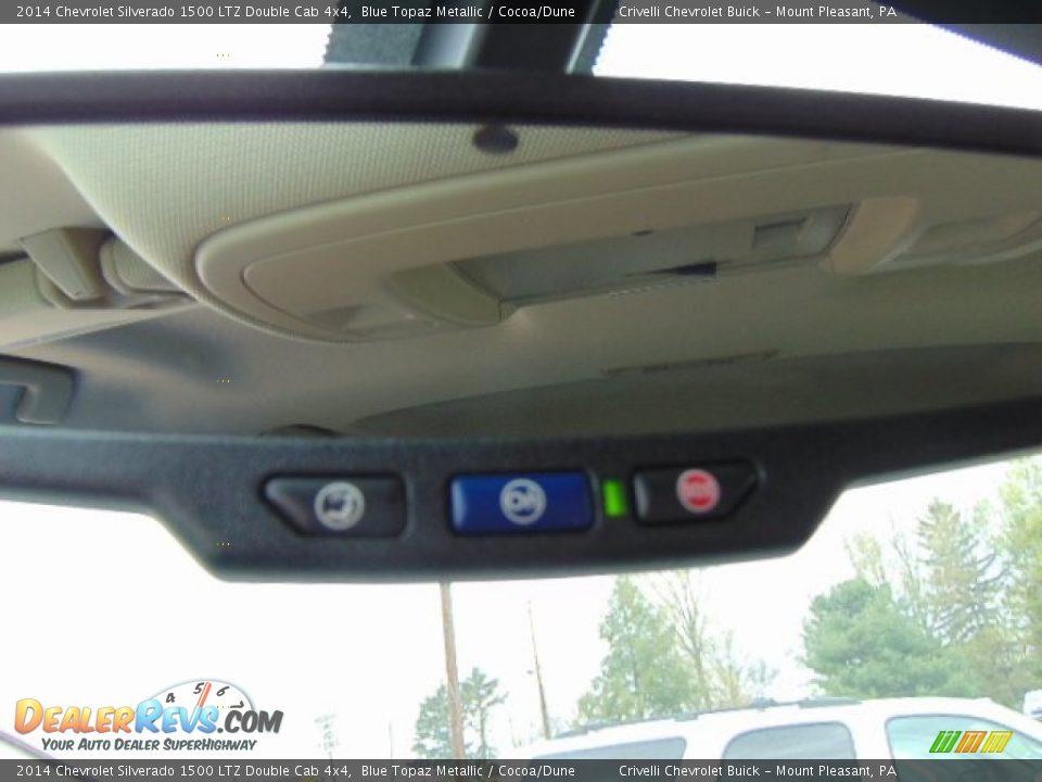 2014 Chevrolet Silverado 1500 LTZ Double Cab 4x4 Blue Topaz Metallic / Cocoa/Dune Photo #16