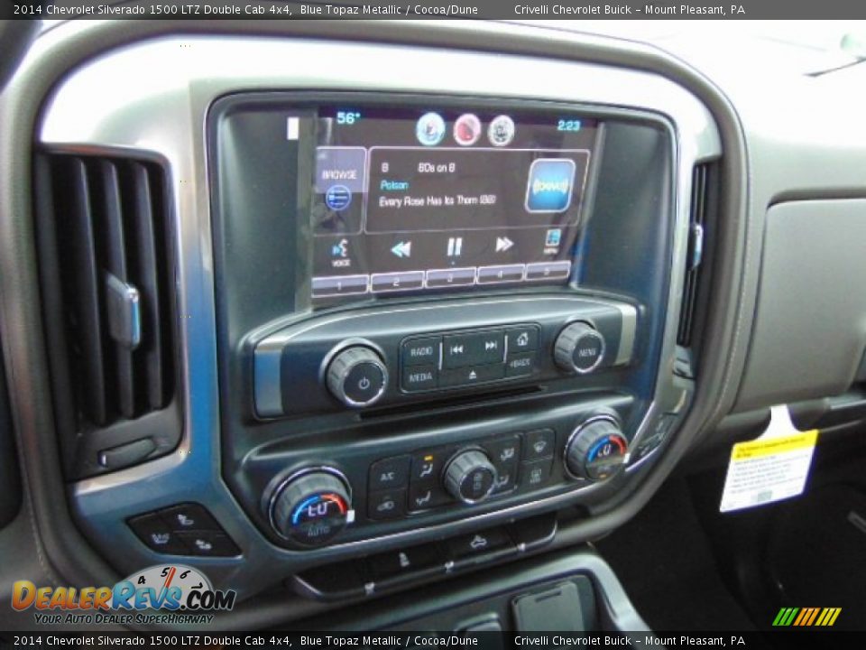 2014 Chevrolet Silverado 1500 LTZ Double Cab 4x4 Blue Topaz Metallic / Cocoa/Dune Photo #17