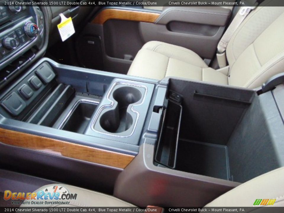 2014 Chevrolet Silverado 1500 LTZ Double Cab 4x4 Blue Topaz Metallic / Cocoa/Dune Photo #20