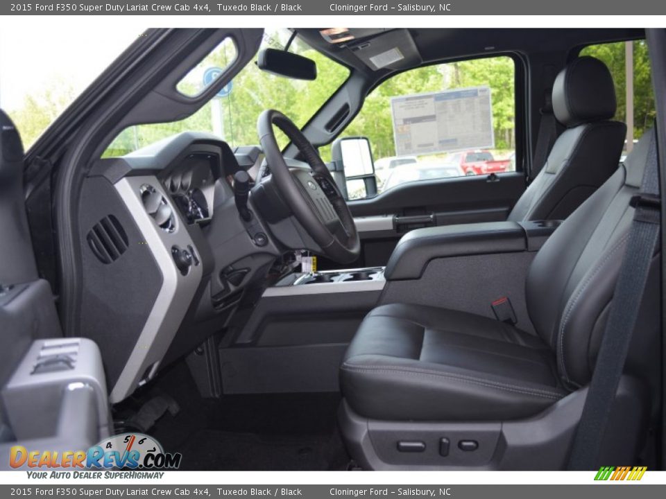 2015 Ford F350 Super Duty Lariat Crew Cab 4x4 Tuxedo Black / Black Photo #6