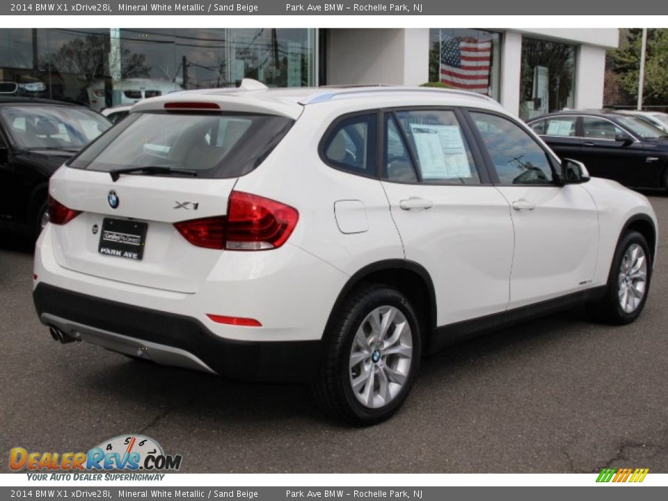 2014 BMW X1 xDrive28i Mineral White Metallic / Sand Beige Photo #3