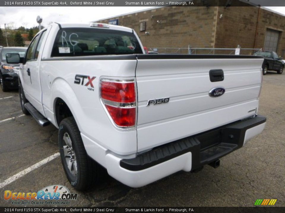 2014 Ford F150 STX SuperCab 4x4 Oxford White / Steel Grey Photo #4