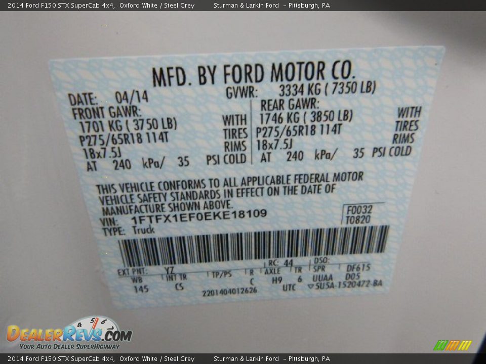 2014 Ford F150 STX SuperCab 4x4 Oxford White / Steel Grey Photo #14