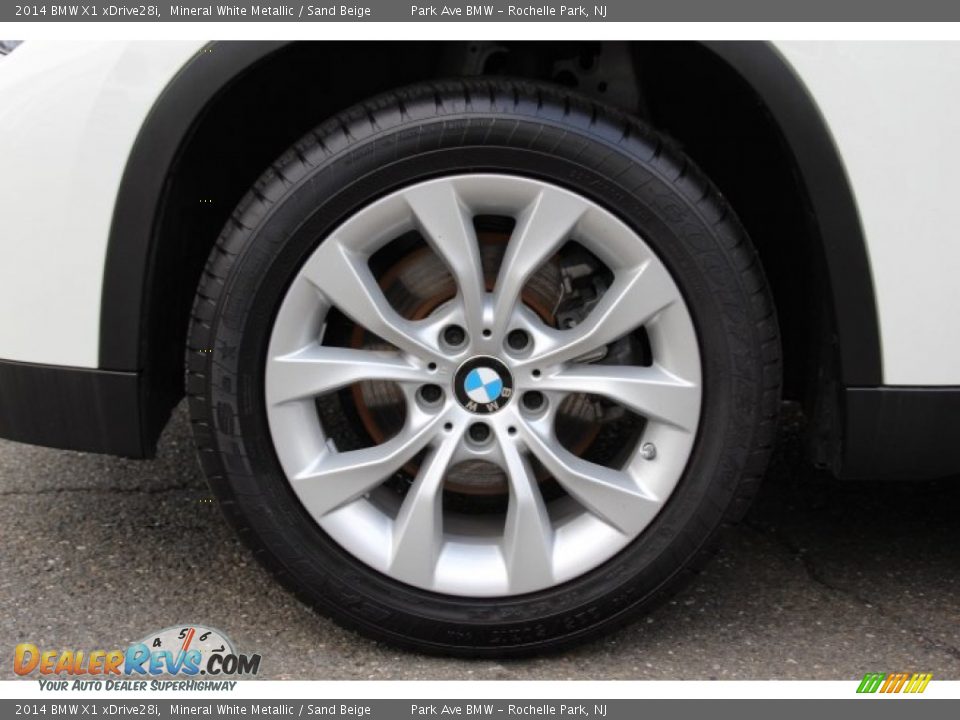 2014 BMW X1 xDrive28i Mineral White Metallic / Sand Beige Photo #31
