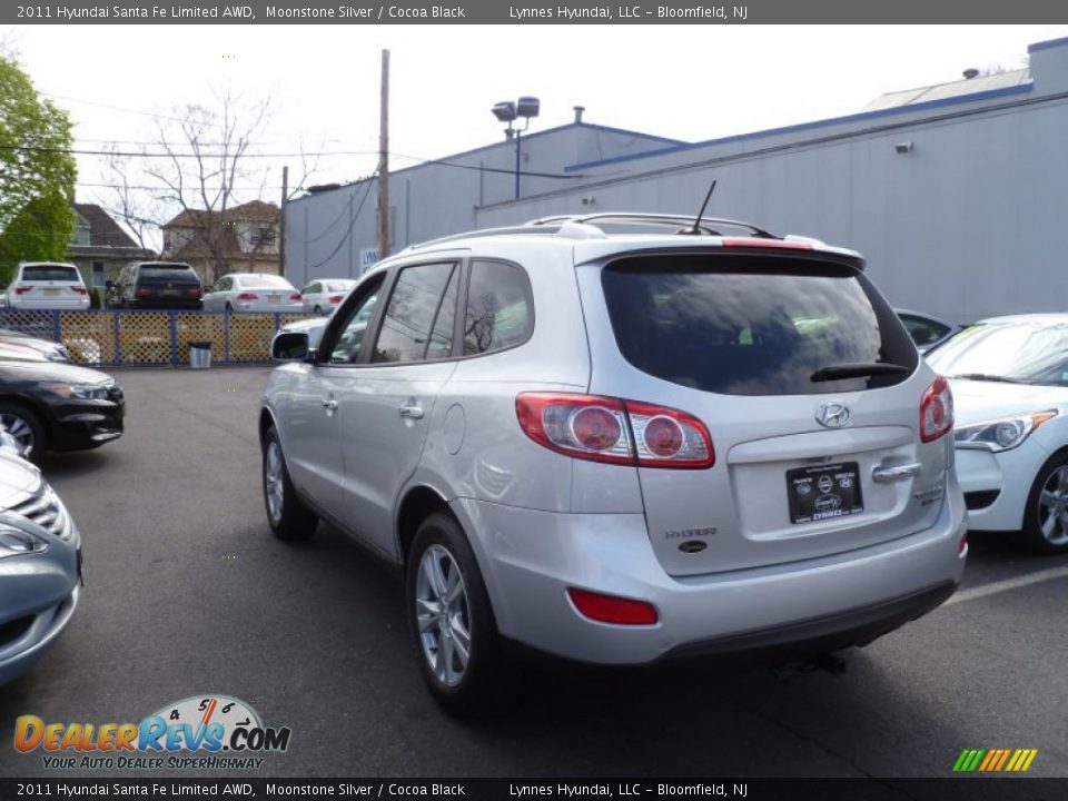 2011 Hyundai Santa Fe Limited AWD Moonstone Silver / Cocoa Black Photo #6