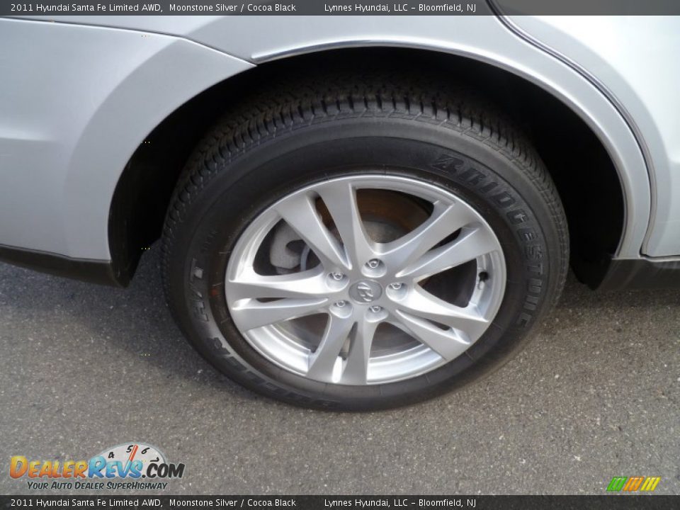 2011 Hyundai Santa Fe Limited AWD Moonstone Silver / Cocoa Black Photo #10
