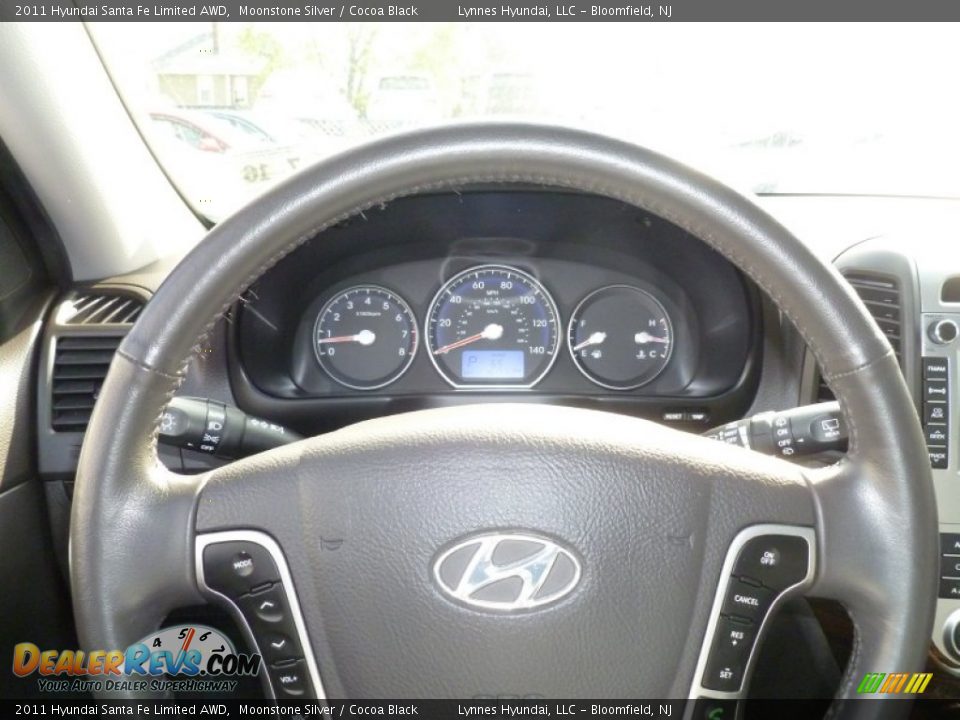 2011 Hyundai Santa Fe Limited AWD Moonstone Silver / Cocoa Black Photo #14