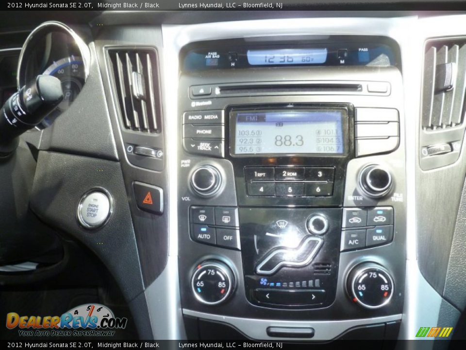 2012 Hyundai Sonata SE 2.0T Midnight Black / Black Photo #13