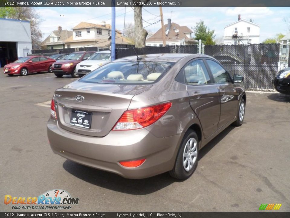 2012 Hyundai Accent GLS 4 Door Mocha Bronze / Beige Photo #4