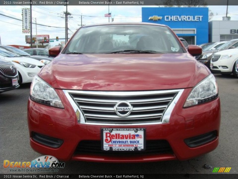 2013 Nissan Sentra SV Red Brick / Charcoal Photo #2