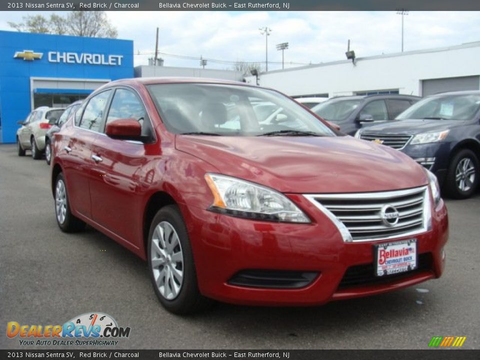 2013 Nissan Sentra SV Red Brick / Charcoal Photo #3