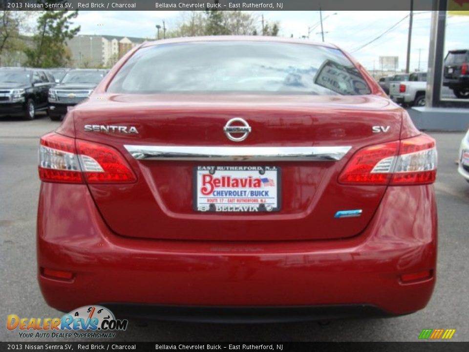 2013 Nissan Sentra SV Red Brick / Charcoal Photo #5