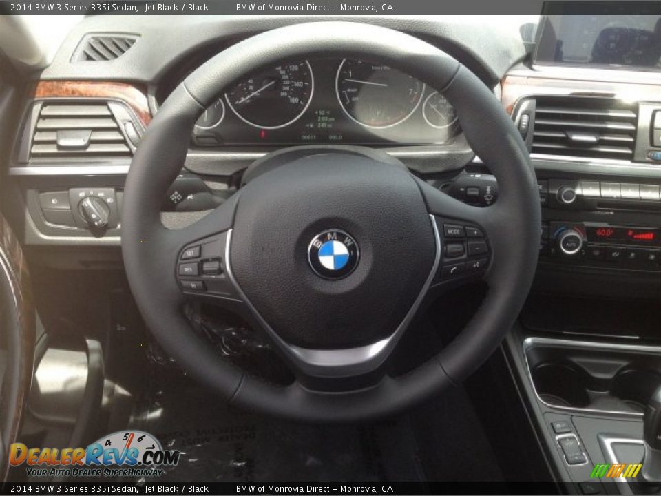 2014 BMW 3 Series 335i Sedan Jet Black / Black Photo #9