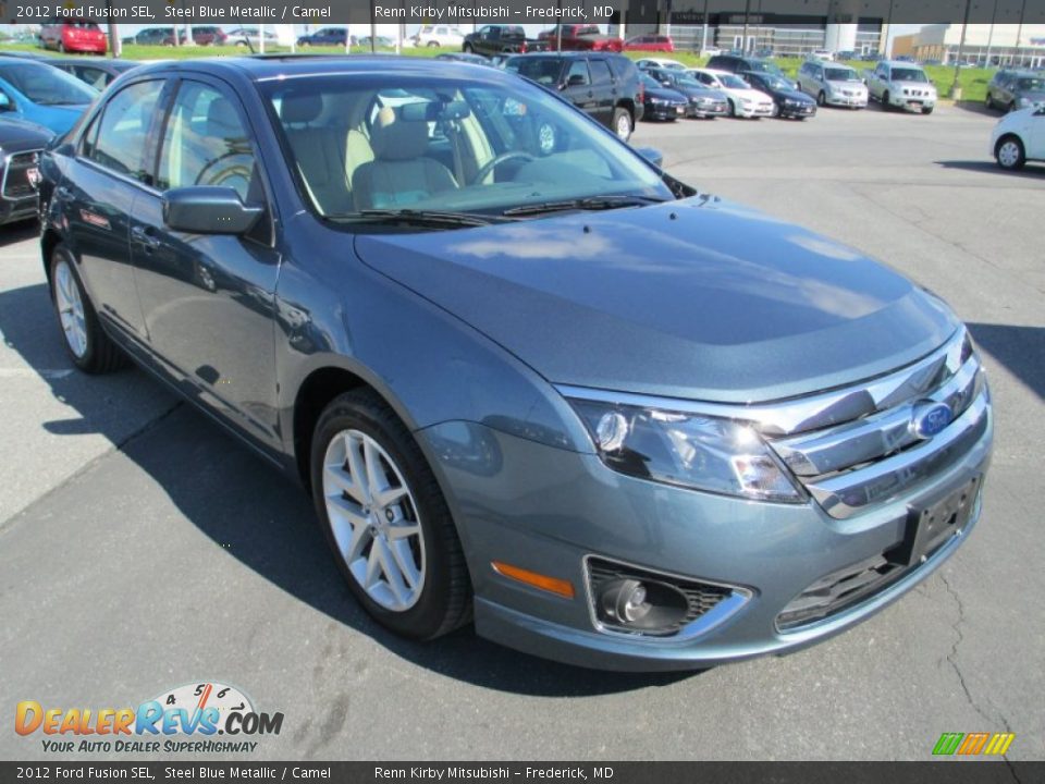 2012 Ford Fusion SEL Steel Blue Metallic / Camel Photo #1