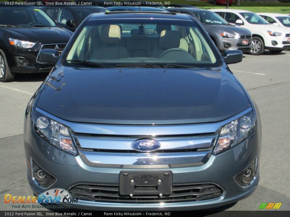 2012 Ford Fusion SEL Steel Blue Metallic / Camel Photo #2