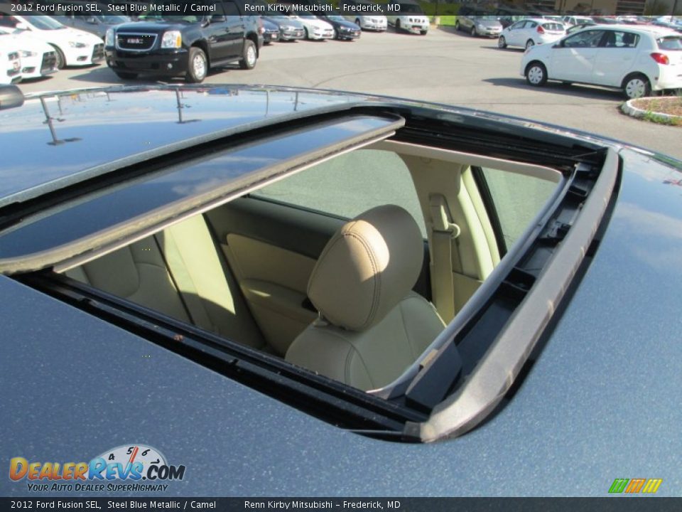 2012 Ford Fusion SEL Steel Blue Metallic / Camel Photo #10