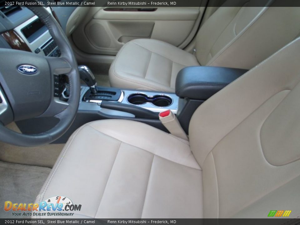 2012 Ford Fusion SEL Steel Blue Metallic / Camel Photo #13