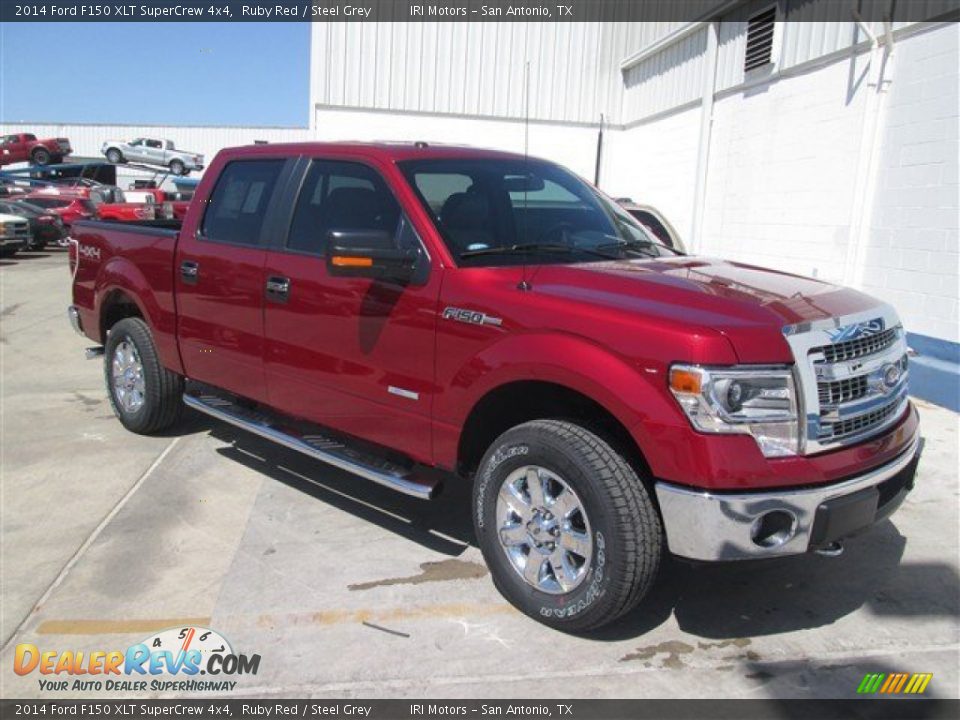 2014 Ford F150 XLT SuperCrew 4x4 Ruby Red / Steel Grey Photo #1