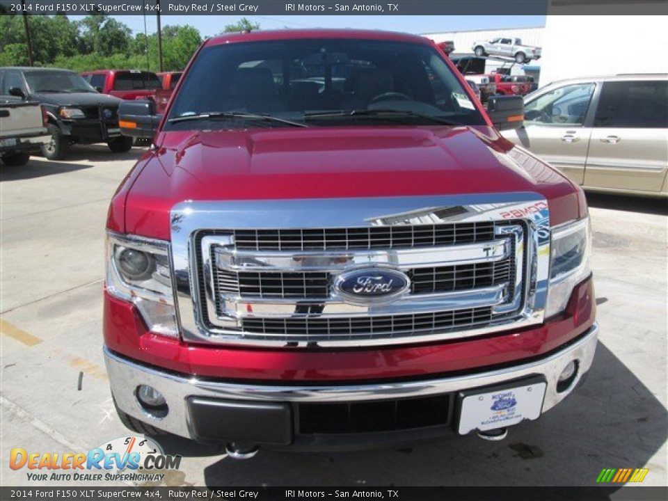 2014 Ford F150 XLT SuperCrew 4x4 Ruby Red / Steel Grey Photo #4