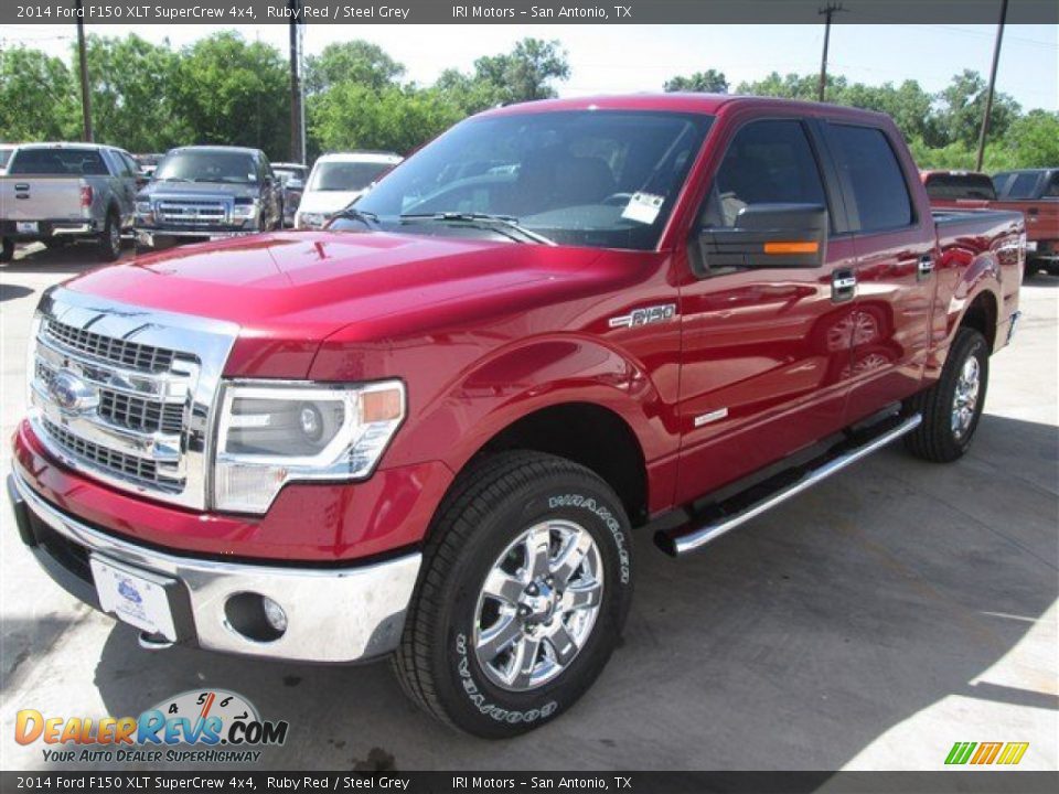 2014 Ford F150 XLT SuperCrew 4x4 Ruby Red / Steel Grey Photo #5