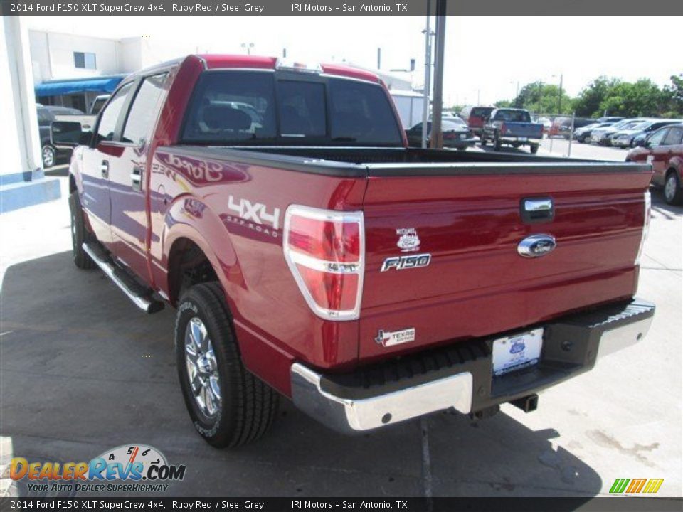 2014 Ford F150 XLT SuperCrew 4x4 Ruby Red / Steel Grey Photo #8