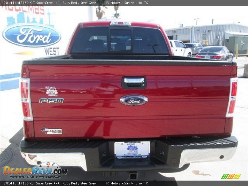 2014 Ford F150 XLT SuperCrew 4x4 Ruby Red / Steel Grey Photo #9