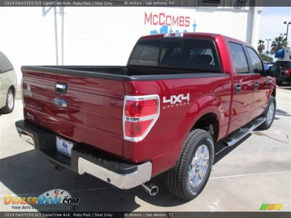 2014 Ford F150 XLT SuperCrew 4x4 Ruby Red / Steel Grey Photo #10