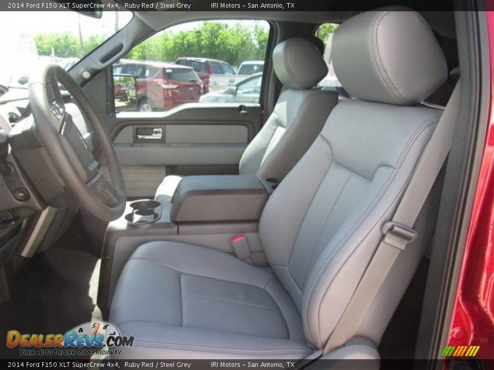 2014 Ford F150 XLT SuperCrew 4x4 Ruby Red / Steel Grey Photo #12