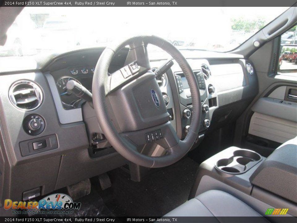 2014 Ford F150 XLT SuperCrew 4x4 Ruby Red / Steel Grey Photo #13