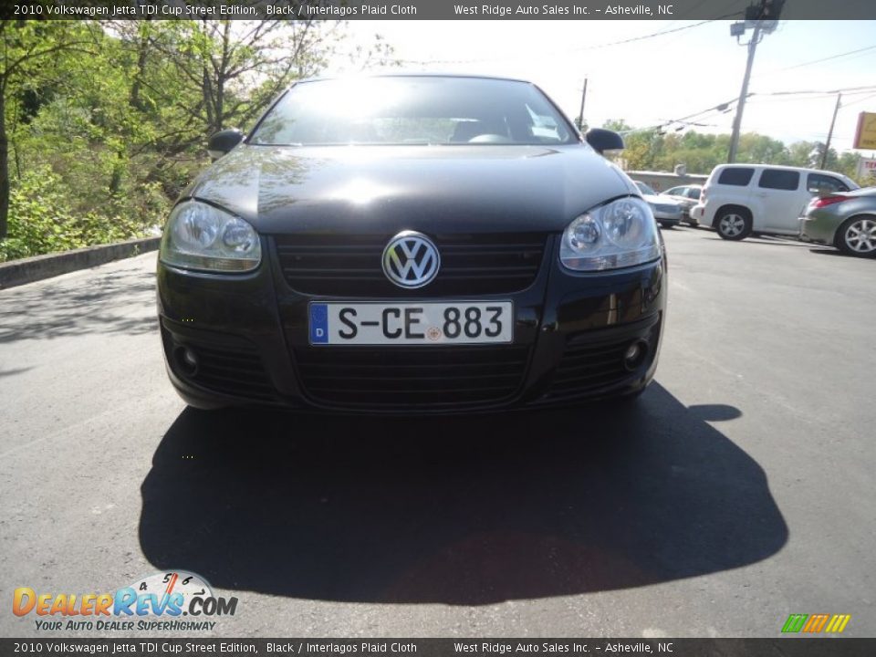 2010 Volkswagen Jetta TDI Cup Street Edition Black / Interlagos Plaid Cloth Photo #2