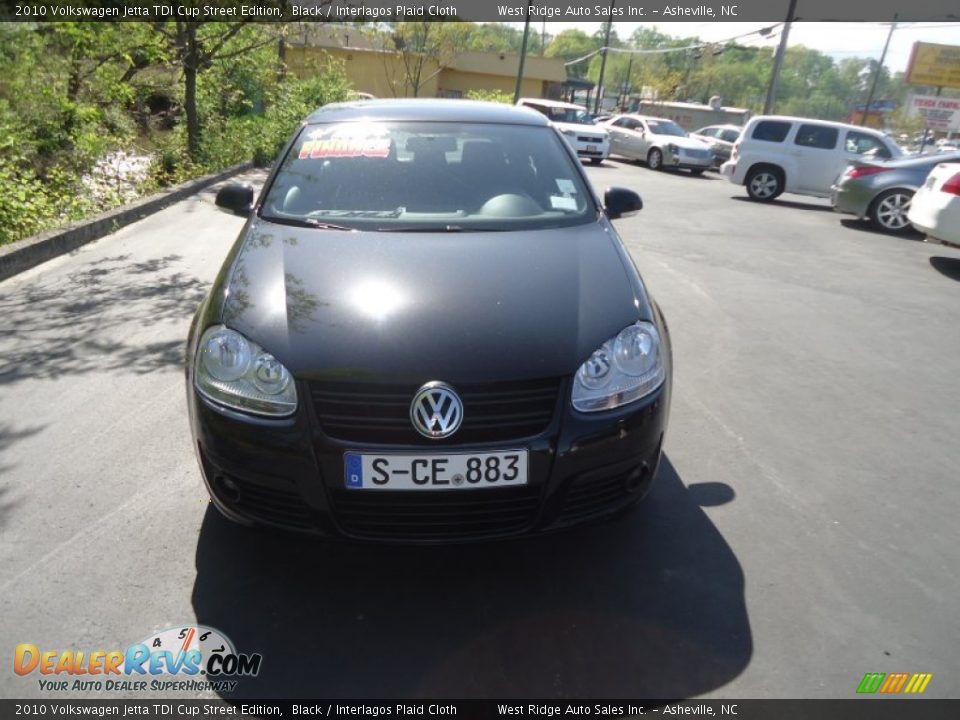 2010 Volkswagen Jetta TDI Cup Street Edition Black / Interlagos Plaid Cloth Photo #3
