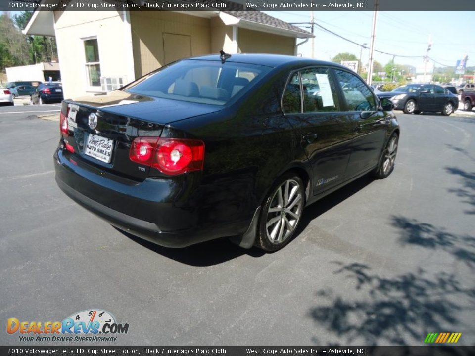 2010 Volkswagen Jetta TDI Cup Street Edition Black / Interlagos Plaid Cloth Photo #6