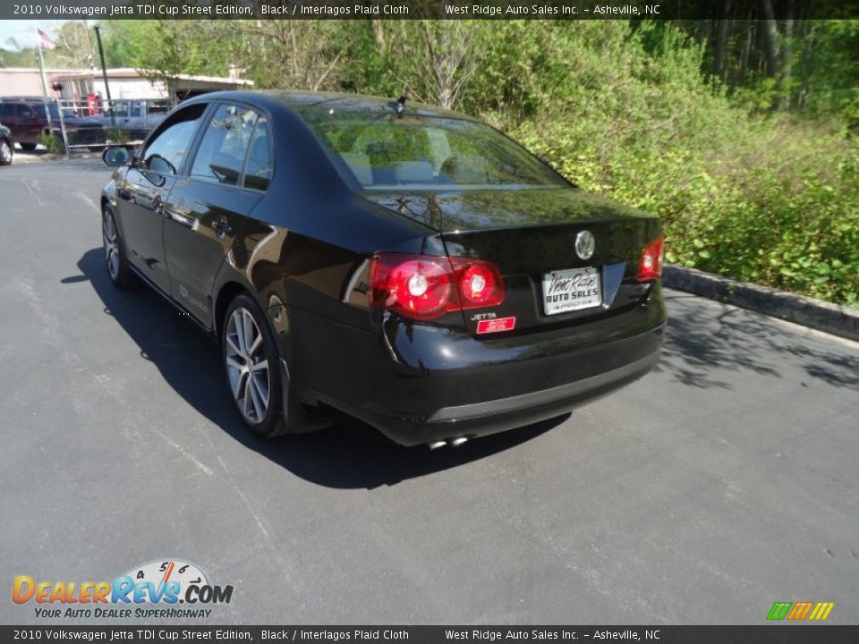 2010 Volkswagen Jetta TDI Cup Street Edition Black / Interlagos Plaid Cloth Photo #8