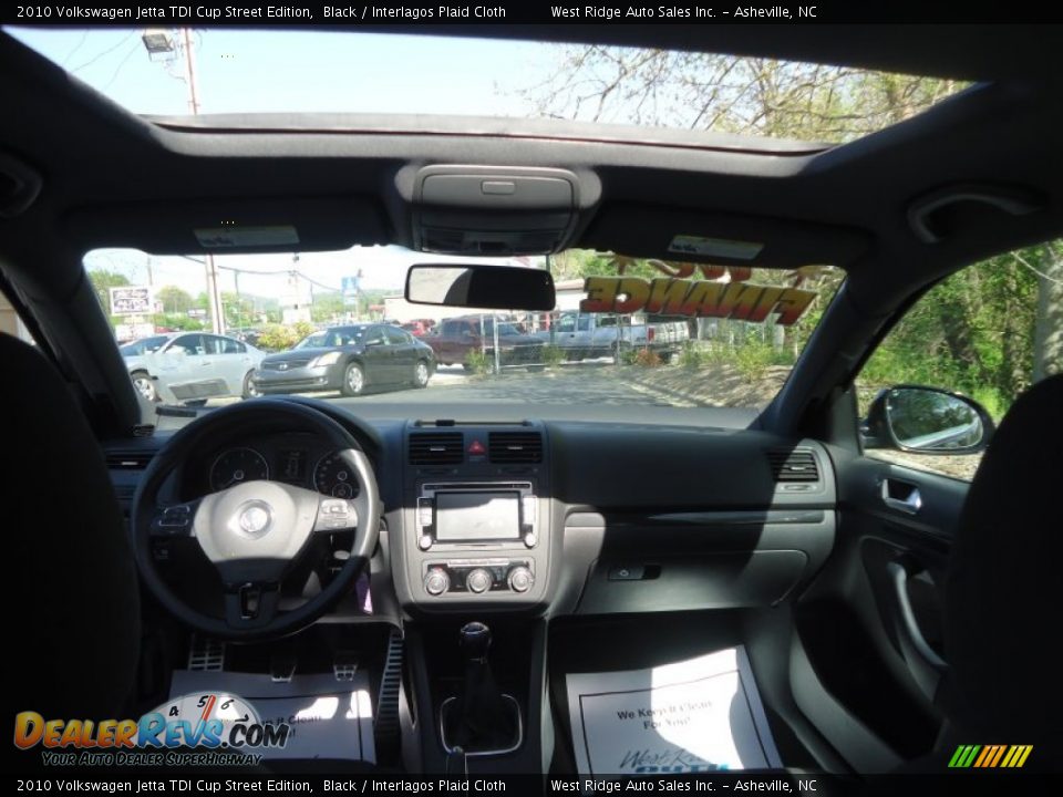 2010 Volkswagen Jetta TDI Cup Street Edition Black / Interlagos Plaid Cloth Photo #20