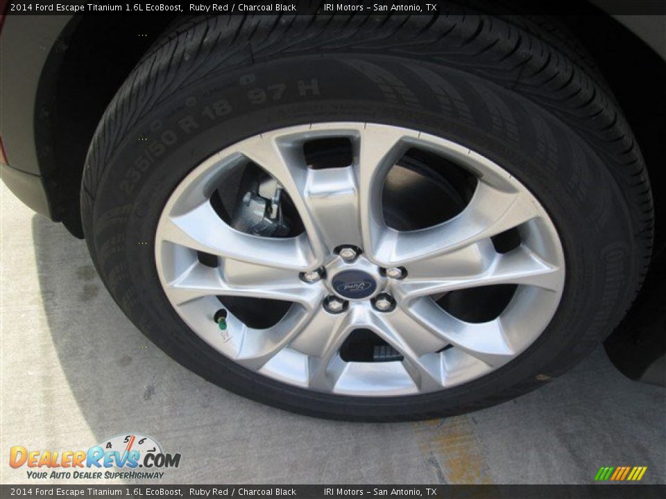 2014 Ford Escape Titanium 1.6L EcoBoost Ruby Red / Charcoal Black Photo #2