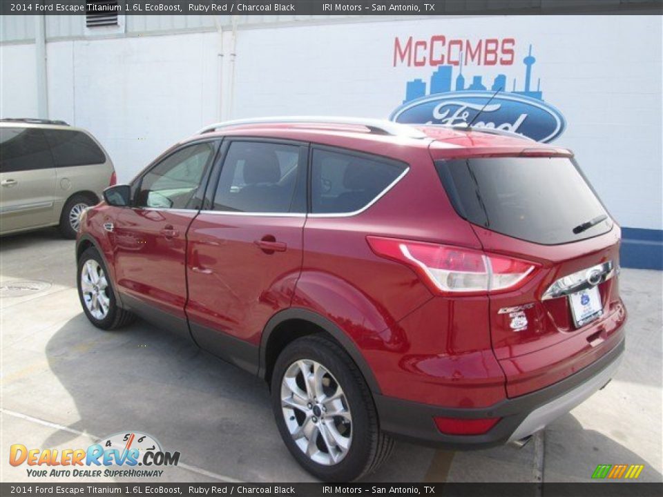 2014 Ford Escape Titanium 1.6L EcoBoost Ruby Red / Charcoal Black Photo #3