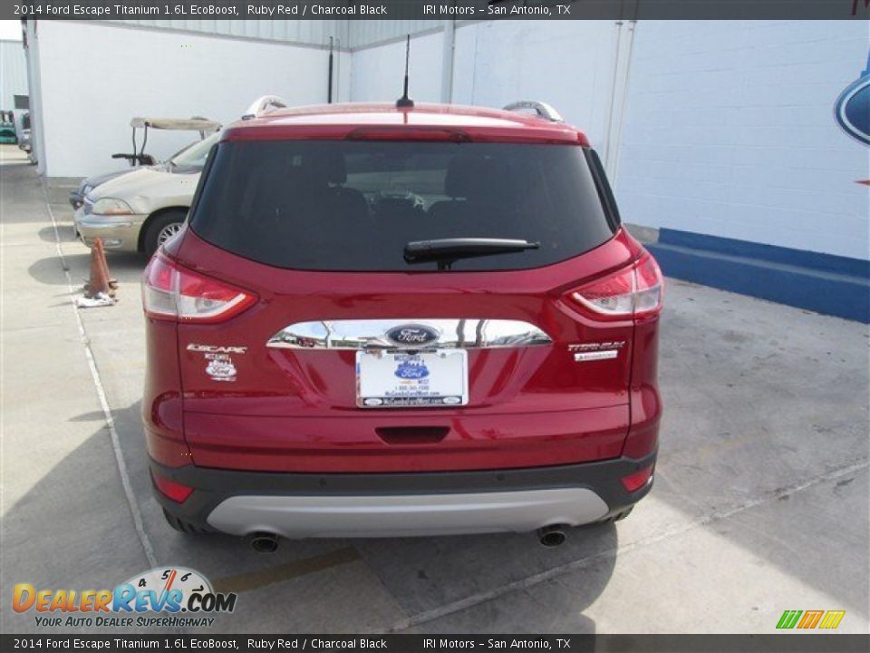 2014 Ford Escape Titanium 1.6L EcoBoost Ruby Red / Charcoal Black Photo #4