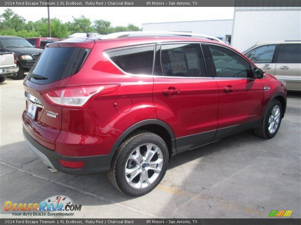 2014 Ford Escape Titanium 1.6L EcoBoost Ruby Red / Charcoal Black Photo #5