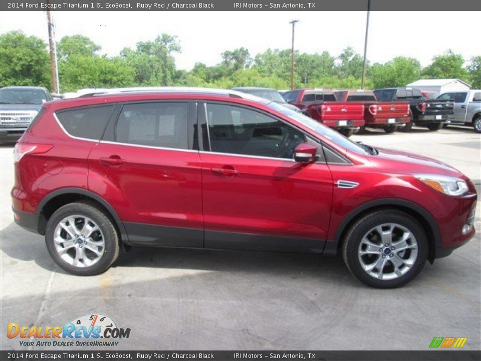 2014 Ford Escape Titanium 1.6L EcoBoost Ruby Red / Charcoal Black Photo #6