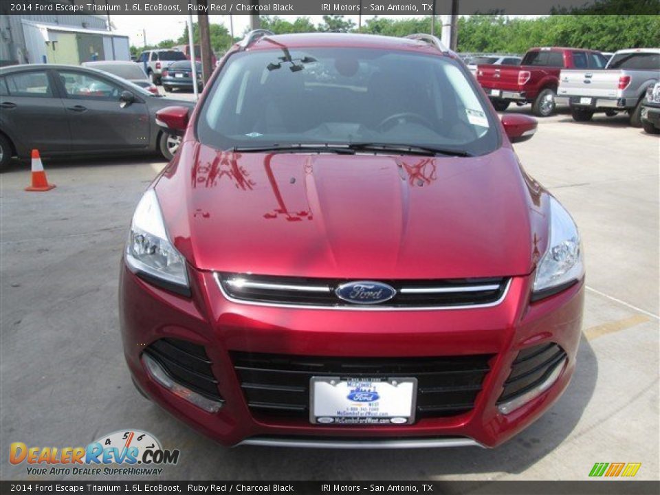 2014 Ford Escape Titanium 1.6L EcoBoost Ruby Red / Charcoal Black Photo #8