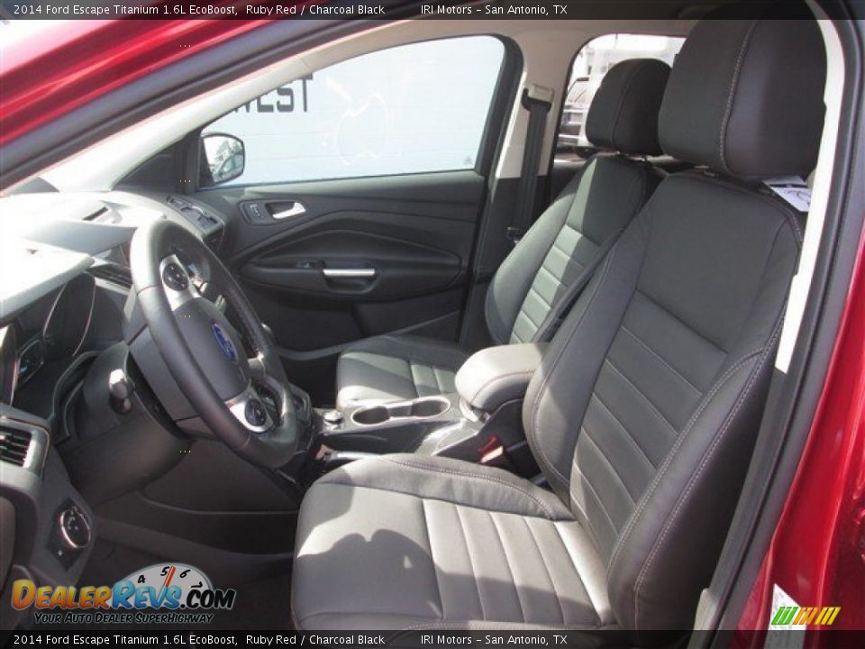 2014 Ford Escape Titanium 1.6L EcoBoost Ruby Red / Charcoal Black Photo #9