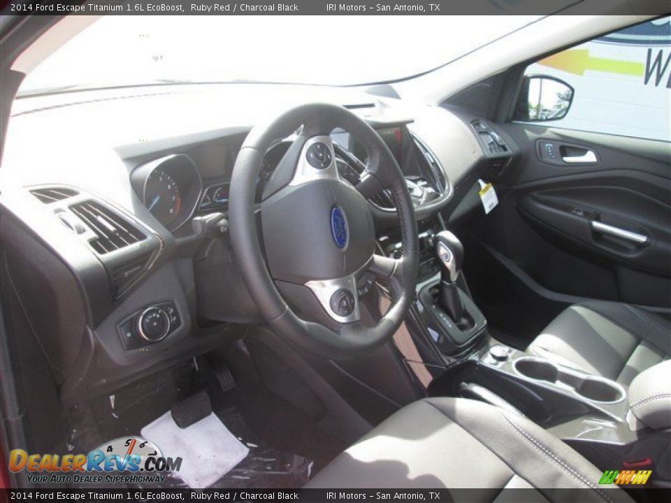 2014 Ford Escape Titanium 1.6L EcoBoost Ruby Red / Charcoal Black Photo #10