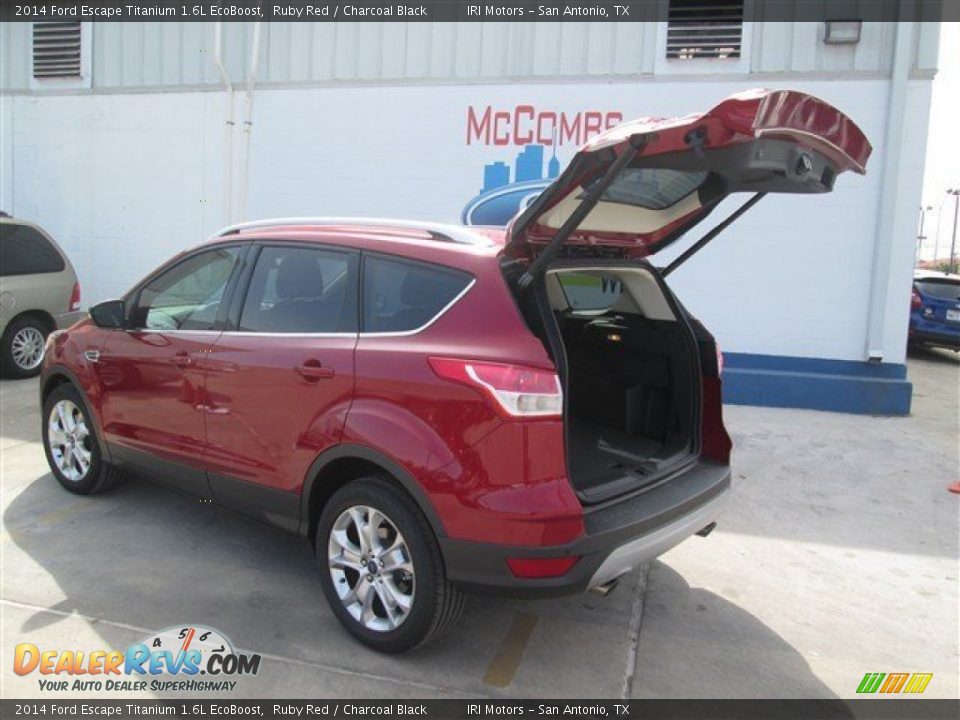 2014 Ford Escape Titanium 1.6L EcoBoost Ruby Red / Charcoal Black Photo #14