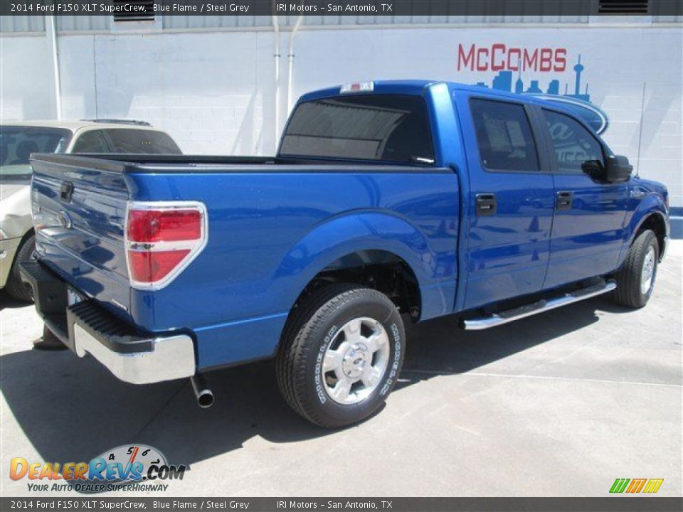 2014 Ford F150 XLT SuperCrew Blue Flame / Steel Grey Photo #9