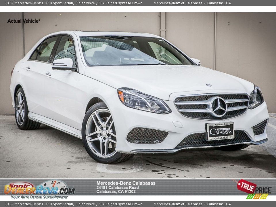 2014 Mercedes-Benz E 350 Sport Sedan Polar White / Silk Beige/Espresso Brown Photo #1