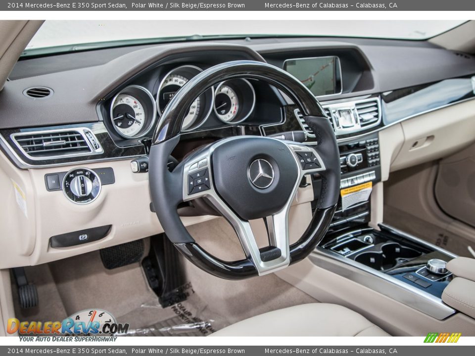 2014 Mercedes-Benz E 350 Sport Sedan Polar White / Silk Beige/Espresso Brown Photo #5