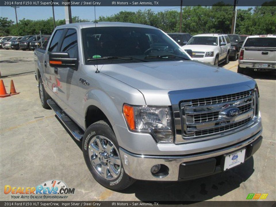 2014 Ford F150 XLT SuperCrew Ingot Silver / Steel Grey Photo #9