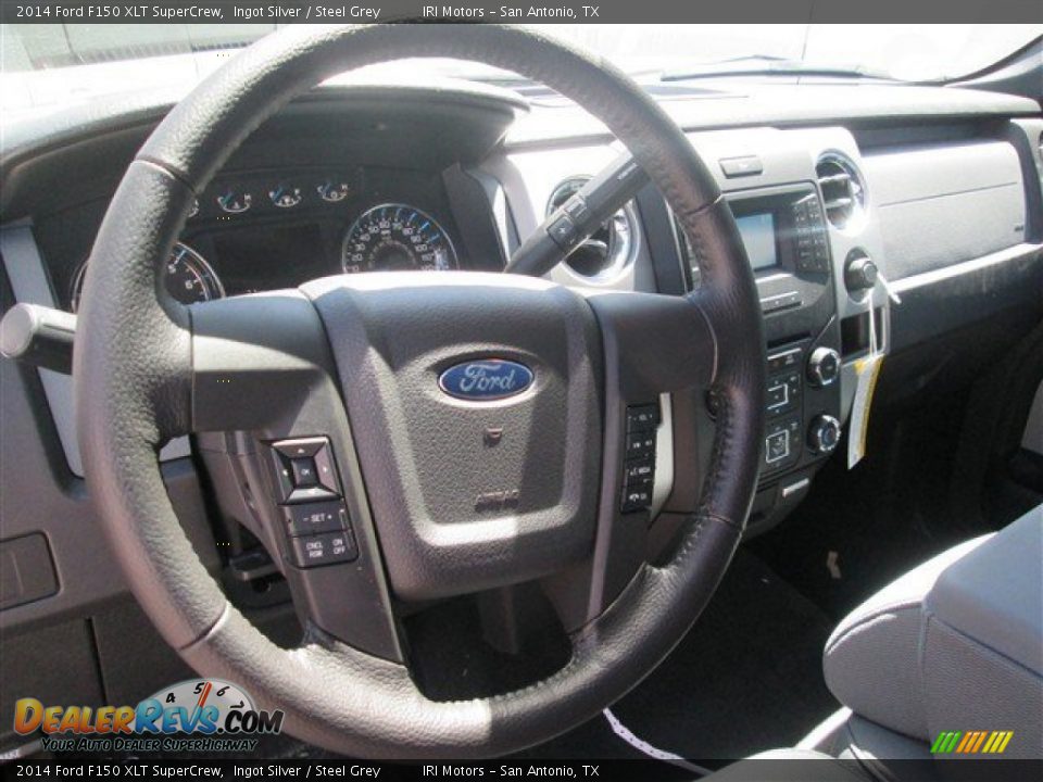 2014 Ford F150 XLT SuperCrew Ingot Silver / Steel Grey Photo #12
